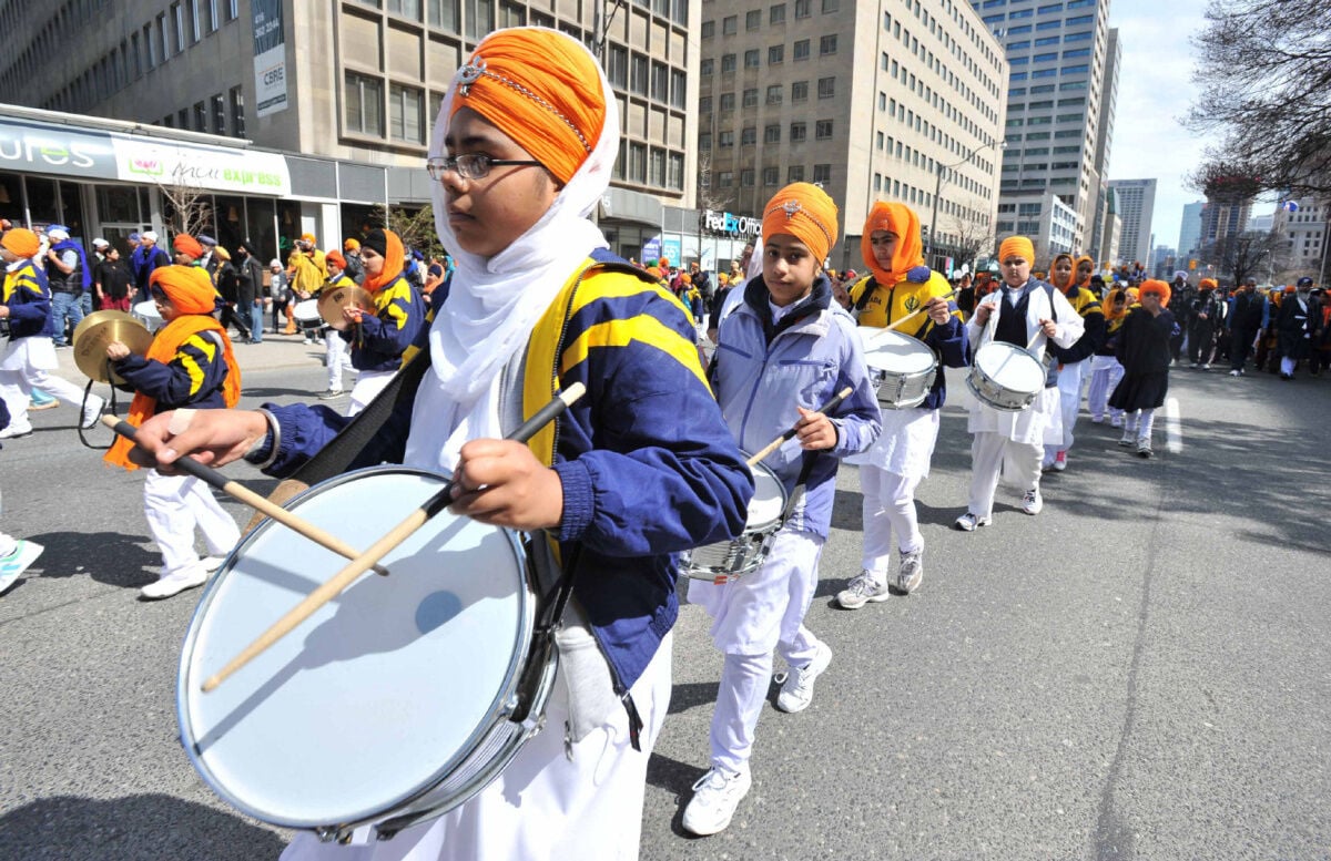 Punjabi Youth Lead Cultural Parade in Downtown Toronto